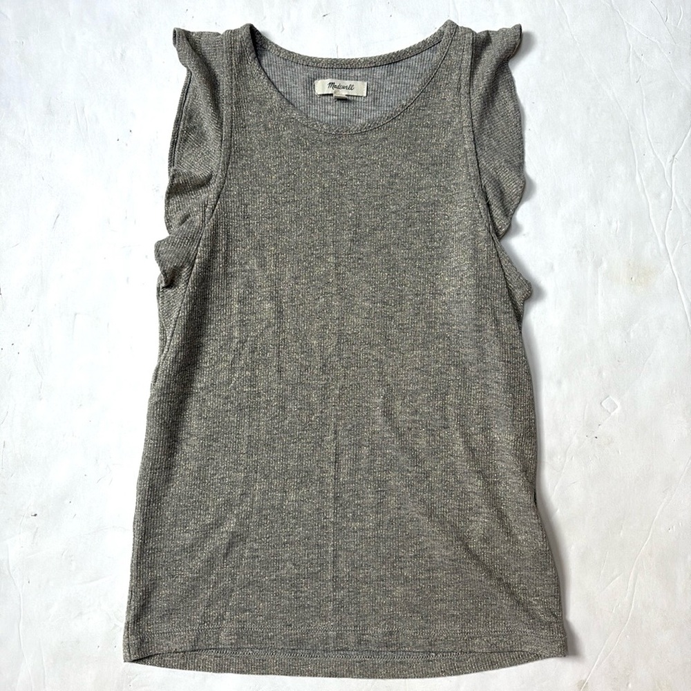 Madewell Metallic Ruffle Tank Top - Picture 4 of 13